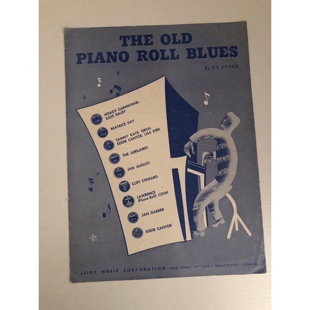 Vintage Sheet Music THE OLD PIANO ROLL BLUES 1949/50 Cy Coben